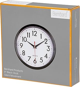 Amazon.com: Bernhard Products Black Wall Clock 8